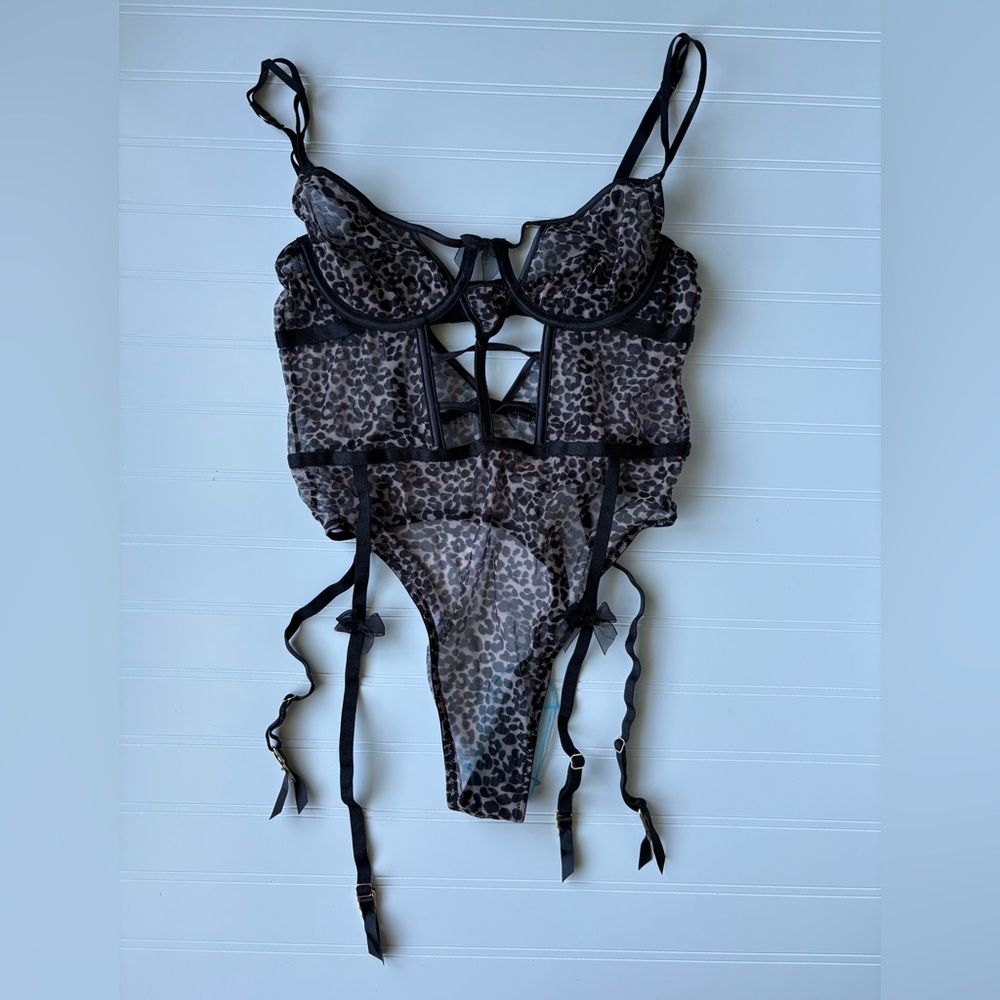 NWOT ASOS Design Leopard Print Bodysuit Lingerie